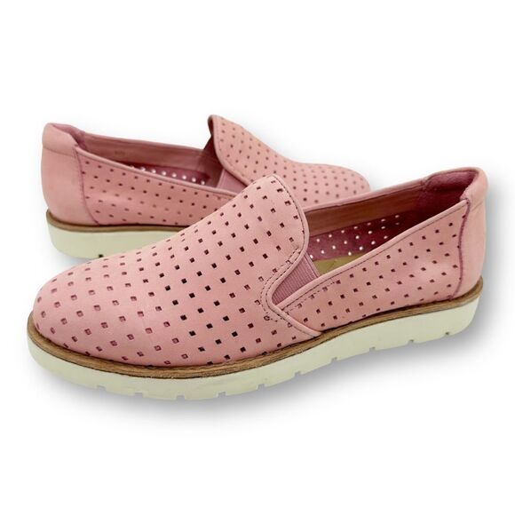 VANELi Pink Platform Sneaker Jemma Leather Slip On Perforated Loafer 6M - Picture 1 of 12